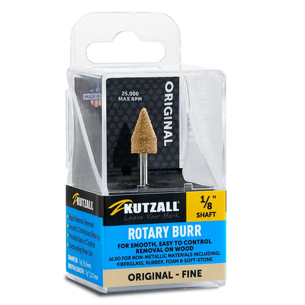 BE-38-EG Bird's Eye, 1/8" Shaft Burrs Fine / 3/8" (9.5mm) x 1/2" (12.7mm) Bird's Eye Burrs