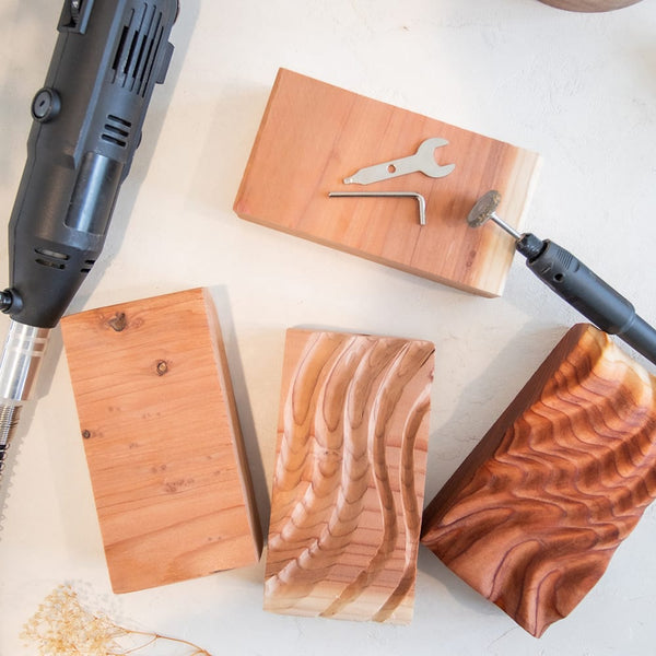 Kutzall Power Carving Workshop: Redwood Bud Vase Kit
